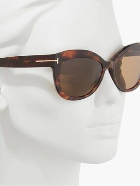 Tom Ford Women's Sunglasses in Red Havana with Brown Lenses